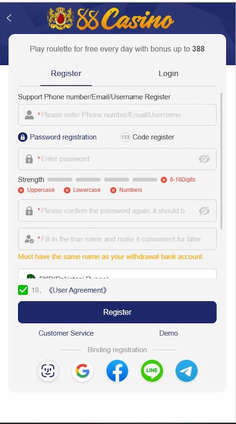 88casino register 1